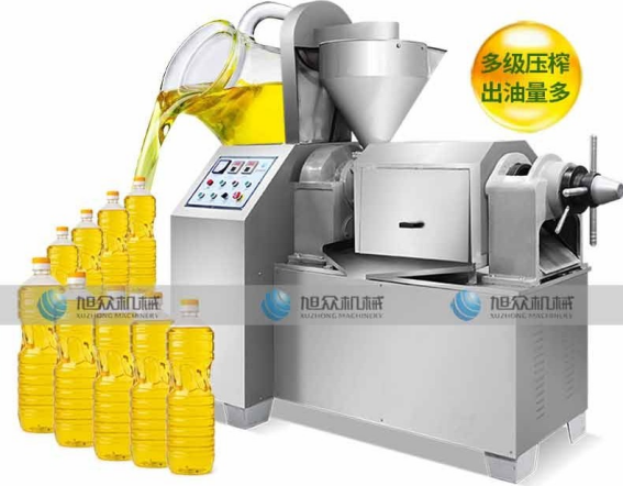 整機外觀與壓榨出的成品油：油色清亮、出油率看得見.png
